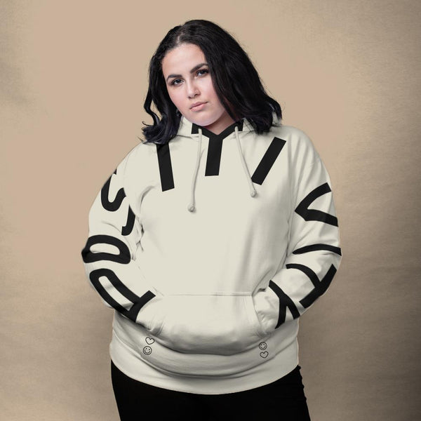 Cream and black hoodie online