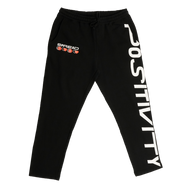 Spread Positivity Sweatpants - Black (White) - Front