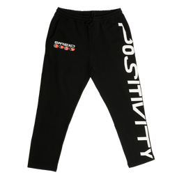 Spread Positivity Sweatpants - Black (White) - Front