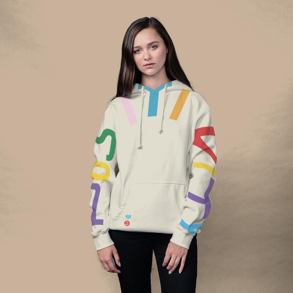 Spread Positivity Hoodie - Cream (Multi) – Dolan Twins Official Store