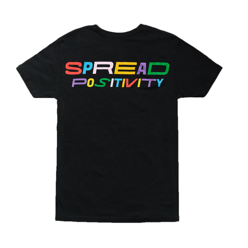 Spread Positivity T-Shirt (Black) back