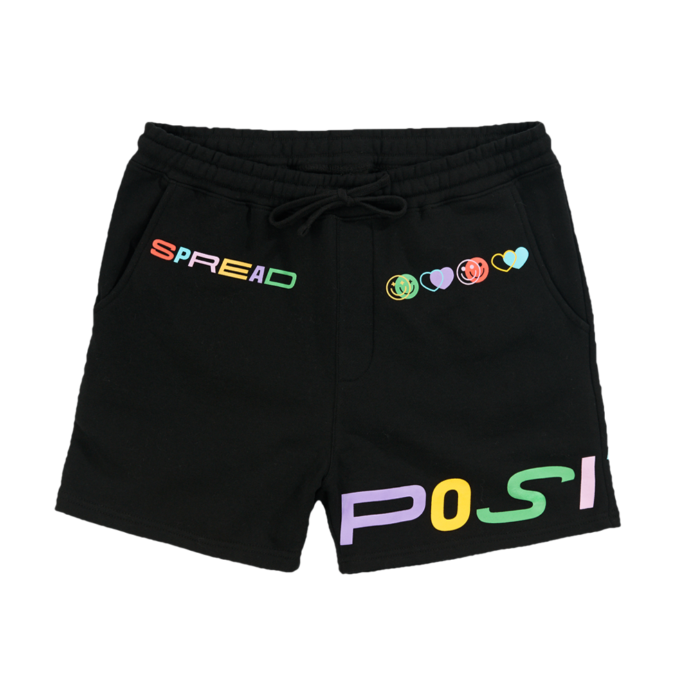 Spread Positivity Shorts - Black (Multi) – Dolan Twins Official Store