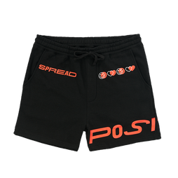 Spread Positivity Shorts - Black (Red)-FRONT