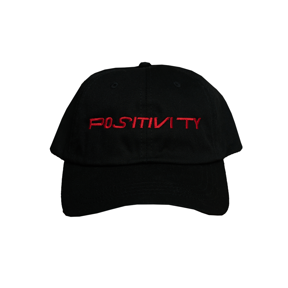 Positivity Hat - Black (Red) Front