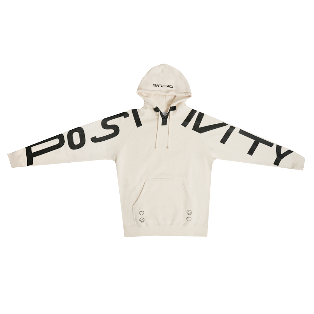 Spread Positivity Hoodie Cream Black Dolan Twins Official Store